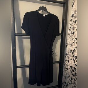 Old Navy black wrap dress